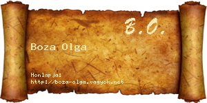 Boza Olga névjegykártya